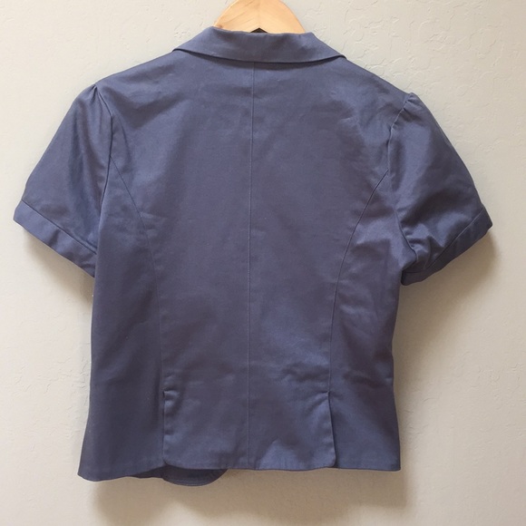 Polished cotton shortsleeved jacket - Picture 3 of 3